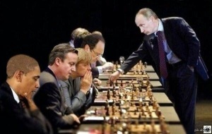Putin playing chess